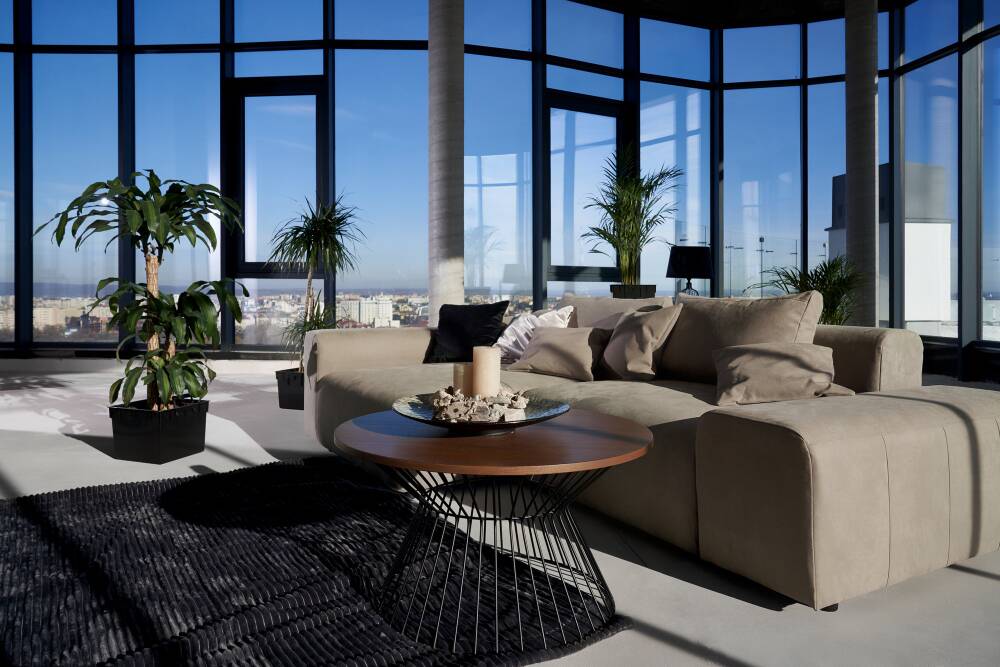 A drawing room of a Sky villa apartment in Dubai.